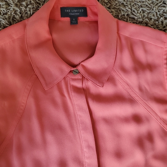 The Limited Asymmetrical Button Up Sleeveless Collared Blouse Women's Small - Picture 2 of 4